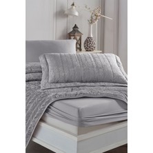 Comfort Yeni Nesil Uykuseti - 6 Parça Velvet Gümüş (230X220CM)