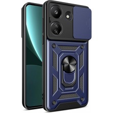 Pilanix Xiaomi Redmi 13C Kılıf Ultra Korumalı Yüzüklü Manyetik Sürgülü Vega Kapak