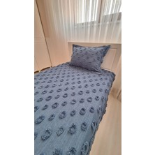Tly Home Textiles Tly Ponponlu Yatak Örtüsü  Tek Kişilik (Indigo Mavi)