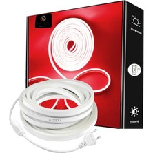 Burul 2 Metre Neon LED Şerit Kırmızı Işık 220V SB-0965