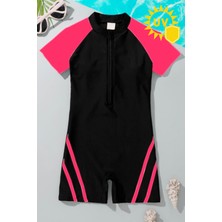 İYİBU Çocuk Uv Korumalı Kısa Kollu Yüzücü Tulum Mayo Havuz ve Deniz Mayosu Kids Swimwear Unisex