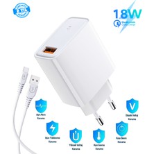 HANPORIUM Nothing Phone 2 Uyumlu 18W 3.4A Type-C Ultra Hızlı Şarj Cihazı / Şarj Aleti Seti (Adaptör+Kablo) - Ithalatçı Garantili