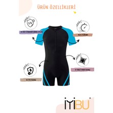 İYİBU Çocuk Uv Korumalı Kısa Kollu Yüzücü Tulum Mayo Havuz ve Deniz Mayosu Kids Swimwear Unisex