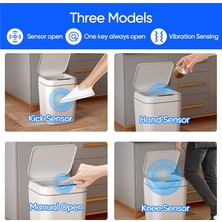 Humble Akıllı Fotoselli Hareket Sensörlü Çöp Kovası 3.7 Galon Banyo Çöp Kovası Kapaklı Otomatik Çöp Kovası Mutfak Için (Yurt Dışından)