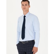 Pierre Cardin Erkek Açık Mavi Regular Fit Uzun Kollu Basic Gömlek 50277764-VR003