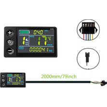 Humble LCD-S866 Elektrikli Bisiklet Renkli LCD Ekran Enstrüman 24V 36V 48V Elektrikli Bisiklet Modifiye Sm Konektörü (Yurt Dışından)