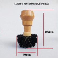 Humble Uygun 51MM/54MM Kahve Makinesi Portafilter Fırçası, Ahşap Saplı Kahve Tozu Kase Temizleme Fırçası (Yurt Dışından)