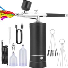 Humble Airbrush Kıt Akülü Şarj Edilebilir Kompresör Airbrush Seti, Model Boyama, Çivi, Makyaj B'yi Otomatik Olarak Yönetir (Yurt Dışından)