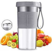 Humble Mini Taşınabilir Blender, Üç Bıçaklı Smoothie Shake Yapıcı, Çok Fonksiyonlu El Tipi Meyve Sıkacağı Bardağı, 320ML, Gri (Yurt Dışından)