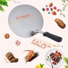 Humble Pizza Küreği 12 Inç, Katlanır Paslanmaz Çelik Pizza Kabuğu, Saplı Pizza Küreği Küreği, Barbekü Pizza Fırını Için (Yurt Dışından)
