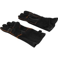 Humble Aşırı Isıya ve Yangına Dayanıklı Eldivenler Deri, Dikişli, Şömine Için Mükemmel Eldiven, Soba, Fırın, Izgara, Kaynak, Barbekü, Mig, Tencere Tutacağı, Hayvan Taşıma, Siyah 14 Inç (Yurt Dışından)