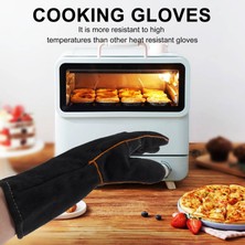 Humble Aşırı Isıya ve Yangına Dayanıklı Eldivenler Deri, Dikişli, Şömine Için Mükemmel Eldiven, Soba, Fırın, Izgara, Kaynak, Barbekü, Mig, Tencere Tutacağı, Hayvan Taşıma, Siyah 14 Inç (Yurt Dışından)