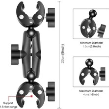 Humble Motosiklet Dualheads Yengeç Kelepçe Eylem Kamera Gidon Spor Aksiyon Kameraları Için Sabit Montaj (Yurt Dışından)