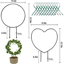 Humble 4 Adet Izgara Bitki Rattan Destek Hatları Tırmanma Tesisleri Bitki Tırmanma Çerçevesi Saksı Çiçekleri Sapanlar Rulo ve Kalpler (Yurt Dışından)