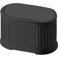 Humble Kapaklı Mini Çöp Kovası, 4l Küçük Mutfak Kompost Kutusu Tezgah Üstü Çöp Kovası, Paslanmaz Çelik Mini Çöp Kovası Siyah (Yurt Dışından)