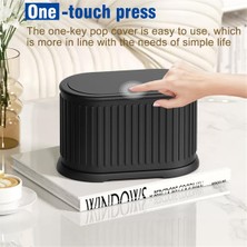 Humble Kapaklı Mini Çöp Kovası, 4l Küçük Mutfak Kompost Kutusu Tezgah Üstü Çöp Kovası, Paslanmaz Çelik Mini Çöp Kovası Siyah (Yurt Dışından)