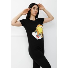 Ruken Store Bunny Baskılı Tshirt Siyah - 310.623.