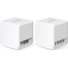 Mercusys Halo H60X(2-pack), AX1500Mbps, Dual-Band, Gigabit Portları, 100'e Kadar Cihaz Bağlanabilir, 350 m²'ye Kadar Kapsama, Akıllı Bağlantı, Mobil Uygulama ile Kolay Kurulum, Wi-Fi 6 Mesh Sistemi