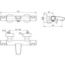 Ideal Standard Ideal STANDARD

A7544XG Ceratherm T25 Termostatik Banyo Bataryası Mat Siyah
