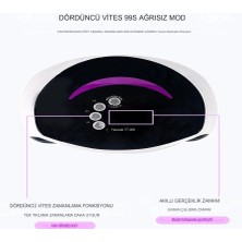 Xolo Çift El Dokunmatik 128w Uv Led Dijital 57 Led Profesyonel Elektrik Adaptörlü Tırnak Kurutucu Protez Tırnak Kalıcı Oje Poly Gel