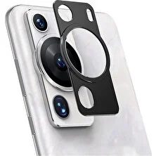 Microcase Huawei P60 Pro Uyumlu Kamera Lens Koruma Halkası - Kapalı Tasarım -Siyah Al3401