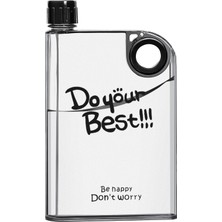 Tekno Trust Mona Matt A5 380ML Bottle Motivasyonel Su Matara Notebook Sporcu Suluk Su Şişesi Halka