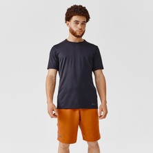 Decathlon Erkek Siyah Nefes Alan Spor Tişörtü KIPRUN Dry 100 - Koşu