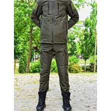 Astüm Askeri Malzeme Softshell Su ve Rüzgar Geçirmez Mont Haki