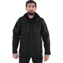 Astüm Askeri Malzeme Softshell Su ve Rüzgar Geçirmez Mont (Siyah)