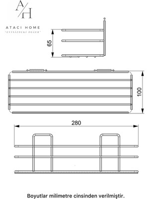 Atacı Home 3'lü Set Yapışkanlı 4 Kancalı Paslanmaz Banyo Rafı Mat Siyah Banyo Şampuanlık Duşakabin Duş Askısı