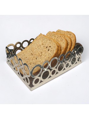 Decorelax Metalik Gümüş Halka Tasarım Ekmeklik