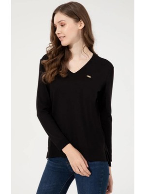 U.S. Polo Assn. Kadın Siyah Basic Kazak