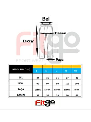 Fitgo Siyah Mevsimlik Kadın Eşofman Altı