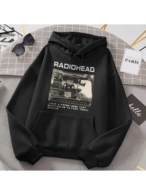 Medinenur Radiohead Dna Breeding Siyah Kapşonlu Sweatshirt