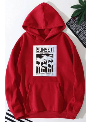 Medinenur Sunset Baskılı Kapüşonlu Sweatshirt