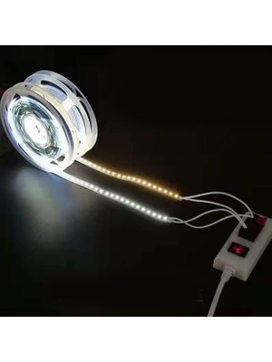 Burul Şerit LED Işık 120 Ledli Aydınlatma Yapışkanlı 10 cm Kesilebilir 220V