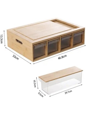 Kotıa Home Bambu-Plastik Organizer