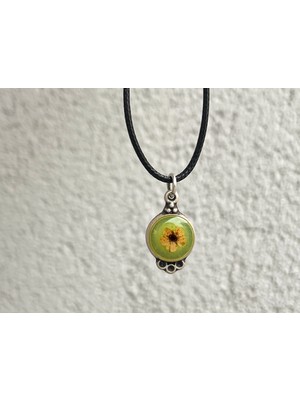 Lotus Neon Floral Gümüş Kaplama Choker Kolye