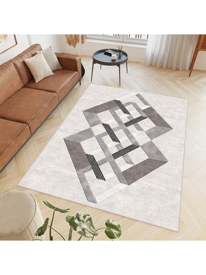 Eliana Home Dijital Baskı Yıkanabilir Kaymaz Taban Salon Halısı ve Yolluk   LNA0729