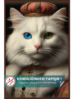 Pi Papers Van Kedisi Poster, Yüksek Çözünürlüklü Statik Akıllı Kağıt Poster, Van Kedisi, Yapay Zeka Tasarım