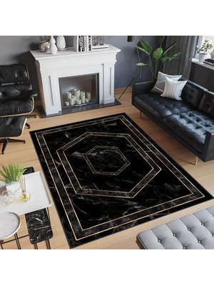 Rovigo Home Dijital Baskı Yıkanabilir Kaymaz Taban Salon Halısı ve Yolluk   RVG0735