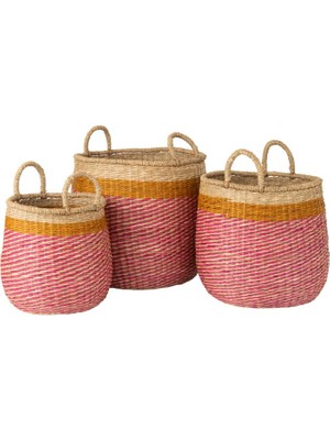 Laromita Decoration Sarah Rattan Sepet Pembe / S