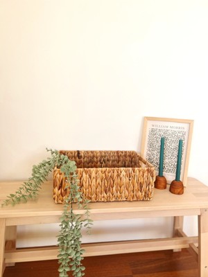 Kai Home Hasır Sağlam 39X27X14 Dikdörtgen Sepet / Düzenleyici