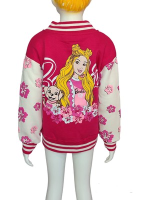 Urz Kids Barbie Temalı Ceket Barbie Baskılı Hırka