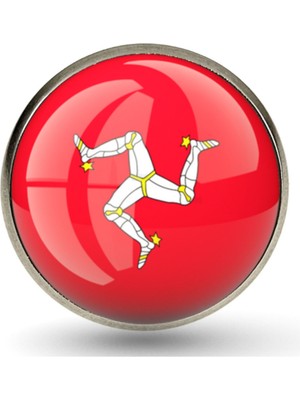 Market66 Man Adası Yaka Rozeti Isles Of Man Britanya Adaları 3 Bacak Resimli 3D Rozet