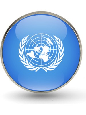 Market66 Birleşmiş Milletler Bayraklı Yaka Rozeti United Nations Çelik Rozet