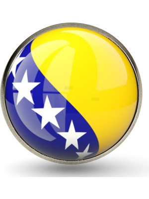 Market66 Bosna Hersek Yaka Rozeti Bosnia And Herzegovina Ülke Bayrağı Çelik Rozet