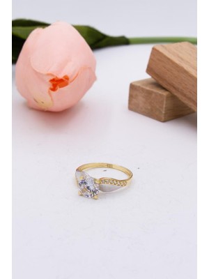 Latif Kuyumcu 14 Ayar Altın Yüzük Taşlı Kadın Yüzük LKYZK1456