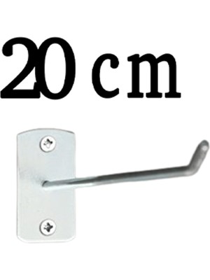 Gri Dekor 80 Adet 20 cm Duvara ve Suntaya Monte Kanca, Monteli Kanca Askı, Aksesuar, Bijuteri Kancası