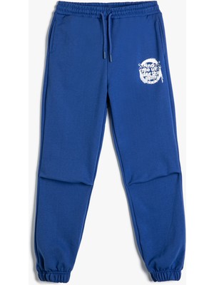 Koton Jogger Eşofman Altı Beli Bağlamalı Cepli Baskı Detaylı
